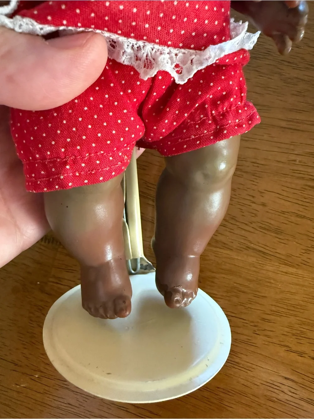 Black baby 1975 SHINDANA AFRICAN AMERICAN DOLL braids red outfit as is